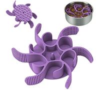 Anipaw Dog Slow Feeder Bowls Silicone Spiral Pet Food Feeder Insert to Slow Down Eating for Large Medium Small Breed Dogs Perfect with Stainless Steel Glass Ceramic Pet Bowls (Purple)