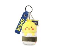 Anirollz Chickiroll SPAM® Musubi Plush Charm - Cute Mini Plush Keychain with SPAM® Can Charm & Lobster Clasp
