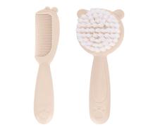 ANIROY Baby Hair Brush and Comb Set, Baby Tiger Claw Brush Set, Soft Babys Hair Brush Set, Comfortable Grip Babys Hair Comb for Newborns or Toddlers (Khaki)