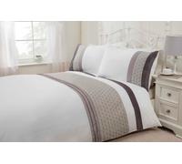 Rapport Home Anise Silver Superking quilted Duvet Cover Set