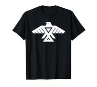 Anishinaabe Native American Thunderbird in White Value Graphic T-Shirt, Men, Black, XL
