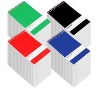 ANISION 100 Pack Spiral Memo Pads Bulk, 3x5 Inch Pocket Size Steno Pads with Lined & Wire Bound 60 Sheets/120 Pages Small Notepads for Home, School, Office, Assorted Colors