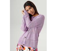 Aniston Button Through Knitted Cardigan Light Purple