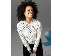 Aniston Casual Dotty Slip-On Blouse White