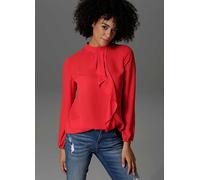 Aniston Casual Flounce Detail Blouse Red