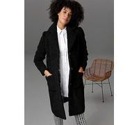 Aniston Casual Plush Look Short Coat Black