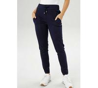 Aniston Elasticated Waist Straight Leg Trousers Navy