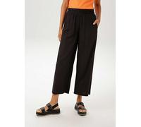 Aniston Elasticated Waist Wide Leg Trousers Black