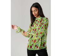 Aniston Floral Print Chiffon Blouse Green Print