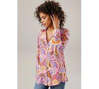 Aniston Paisley Print Long Sleeve Blouse Pink Print
