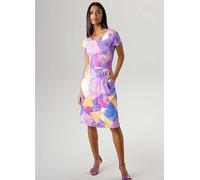 Aniston Printed Short Sleeve Summer Dress Purple Print