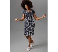 Aniston Selected Printed Jersey Dress With Pockets Blue / White Print