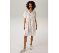 Aniston V-Neck Blouse Dress Wool White
