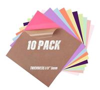 Anisum 10 Colors Cell Cast Pastel Acrylic Sheets 1/8inch (3mm) 12x12 300x300mm Laserable Plexiglass Sheets Plasitc Board for Laser Cutting Engraving DIY Project Craft Weding invitaton