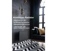 Anit Aluminum Designer Radiator -Heat Pump Compatible- Low Temperature Heating-Model "pioneer Plus " Black. 1200 .500mm.btu/hr:7508