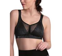 Anita Women's Air Control Delta Pad Sports Bra, Opaque, Black/Kalahari, 32D