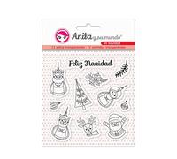 Anita and Su Mundo 37010339 Christmas Collection Silicone Stamp for Scrapbooking Multicoloured, 16.8 x 12 cm, Pack of 11
