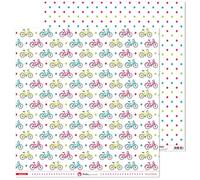 Anita and Su Mundo Adventure Collection Scrapbooking Papers, Paper, Bikes, 12" x 12"