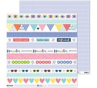 Anita and Su Mundo Collection Moments Scrapbooking Papers, Paper, Strips, 12" x 12"