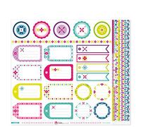 Anita and Su Mundo Collection Mosaic Scrapbooking Papers, Paper, Multi-Colour, 12 x 12 Inches