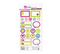 Anita and Su Mundo Collection My Chuches Stickers, 21 Designs Per Sheet, Paper, Multicoloured, 15 x 32 cm