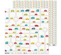 Anita and Su Mundo Collection on Wheels Scrapbooking Papers, Paper, Cars, 12" x 12"