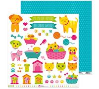 Anita and Su Mundo Collection Pets Scrapbooking Papers, Paper, Cutters, 12 x 12 Inches