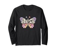 Anita Butterfly - Personalized Cute Name Word Art Long Sleeve T-Shirt