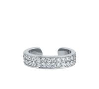 Anita Ko 14K white gold Double Row diamond ear cuff - Silver One Size