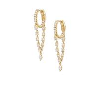Anita Ko 18kt yellow gold Sienna diamond drop huggie hoop earrings One Size
