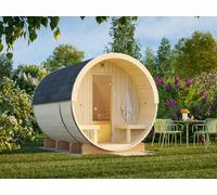 Anita L (2.2x2.9m | 1.6+0.7m2 | 42mm) Timber Garden Barrel Sauna