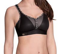 Anita Women's Air Control Delta Pad Sports Bra, Opaque, Black/Kalahari, 32D