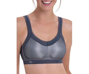 Anita Womens Momentum Sports Bra - Grey Polyamide - Size 36D