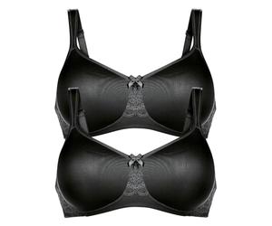 Anita Women's Pack of 2 Padded Comfort Bra Havanna 5811 Black 50B