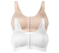 Anita Women's Pack of 2 Sports Bra Frontline Open 5523 Desert - White 36B