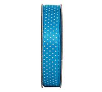 Anita's 3m Spotted Turquoise Coloured Ribbon, Ideal Fabric For Crafting, Gift Wrapping, Hair, Sewing, And Curling For Balloons And Gifts, Ribbons Are A Great Craft Item To Have In Craft Stash