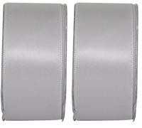 Anita's 3m Wide Satin Soft Silver Coloured Ribbon, Ideal Fabric for Crafting, Gift Wrapping, Hair, Sewing, and Curling for Balloons and Gifts, Ribbons are A Great Craft Item to Have in Craft Stash