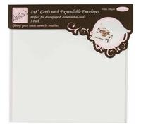 Anitas 8 x 8-inch 280 GSM Cards and Expandable Envelopes, Pack of 3, Multi-Colour