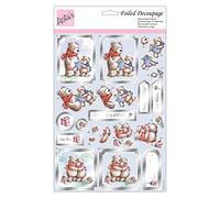 Anita's A4 Bear Delights Foiled Decoupage Sheet, Accessories Supplies For Craft, Paper Craft, Scrapbooking, Card Making, Origami, Ideal for Adult Craft, Adds Textured Pattern To Craft Projects
