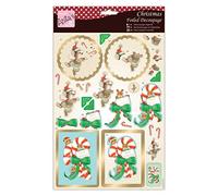 Anita's A4 Candy Cane Critters Decoupage Sheet, Accessories Supplies For Craft, Paper Craft, Scrapbooking, Card Making, Origami, Ideal for Adult Craft, Adds Textured Pattern To Craft Projects