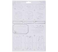 Anita's A4 Die-Cut Sentiments Foil Female, Self-Adhesive, Silver Embellishments Decor For Crafts, Card, Scrapbooking, Paper Crafts, Prepared So You Do Not Have The Hassle Of Die Cutting Yourself,