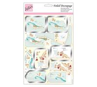 Anita's A4 Dogs At The Seaside, Foiled Decoupage Sheet, Accessories Supplies For Craft, Paper Craft, Scrapbooking, Card Making, Origami, Ideal for Adult Craft, Adds Textured Pattern To Craft Projects