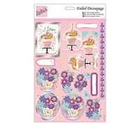 Anita's A4 Floral Cupful Coloured Decoupage Sheet, Accessories Supplies For Craft, Paper Craft, Scrapbooking, Card Making, Origami, Ideal for Adult Craft, Adds Textured Pattern To Craft Projects