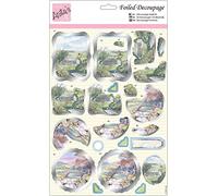 Anita's A4 Scenic Views Coloured Foiled Decoupage Sheet, Accessories Supplies For Craft, Paper Craft, Scrapbooking, Card Making, Origami, Ideal for Adult Craft, Adds Textured Pattern To Craft Projects
