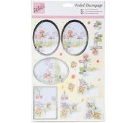 Anita's A4 Springtime Florals Coloured Foiled Decoupage Sheet, Accessories Supplies For Craft, Paper Craft, Scrapbooking, Card Making, Origami, Ideal for Adult Craft, Adds Textured Pattern To Crafts