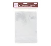 Anita's Card Bag, 162 x 225mm, Clear, Pack of 50, Plastic Bag, Card Protection Bag, for Home, Art, Craft, Cardmaking