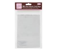 Anitas Card Bag, A6, Clear, Pack Of 50, Plastic Bag, Card Protection Bag, For Home, Art, Craft, Cardmaking