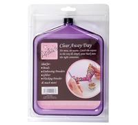 Anita's Clear Away Tray, 17.50cm x 25cm, Clear Purple, Plastic, No More Mess, Pour Away Tidy Tray, For Art, Craft, Glitter, Gems, Flocking, Diamond, Sequins, Card Making
