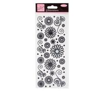 Anitas Glitterations Stickers, Flowers, Black, For Scrapbooking, Card Making, Kids Play, Homework, Art, Craft, Embelish, Decorative, Paper, Card, Glass, Metal, Plastic, Foam