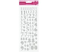 Anitas Glitterations Stickers, Numbers, Silver, For Scrapbooking, Card Making, Kids Play, Homework, Art, Craft, Embelish, Decorative, Paper, Card, Glass, Metal, Plastic, Foam